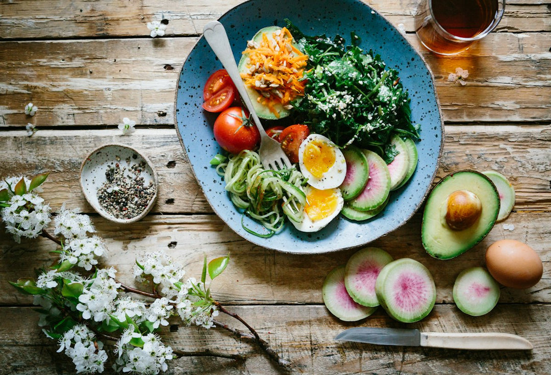 Fresh vegetables and fermented foods supporting gut-brain axis and microbiome health